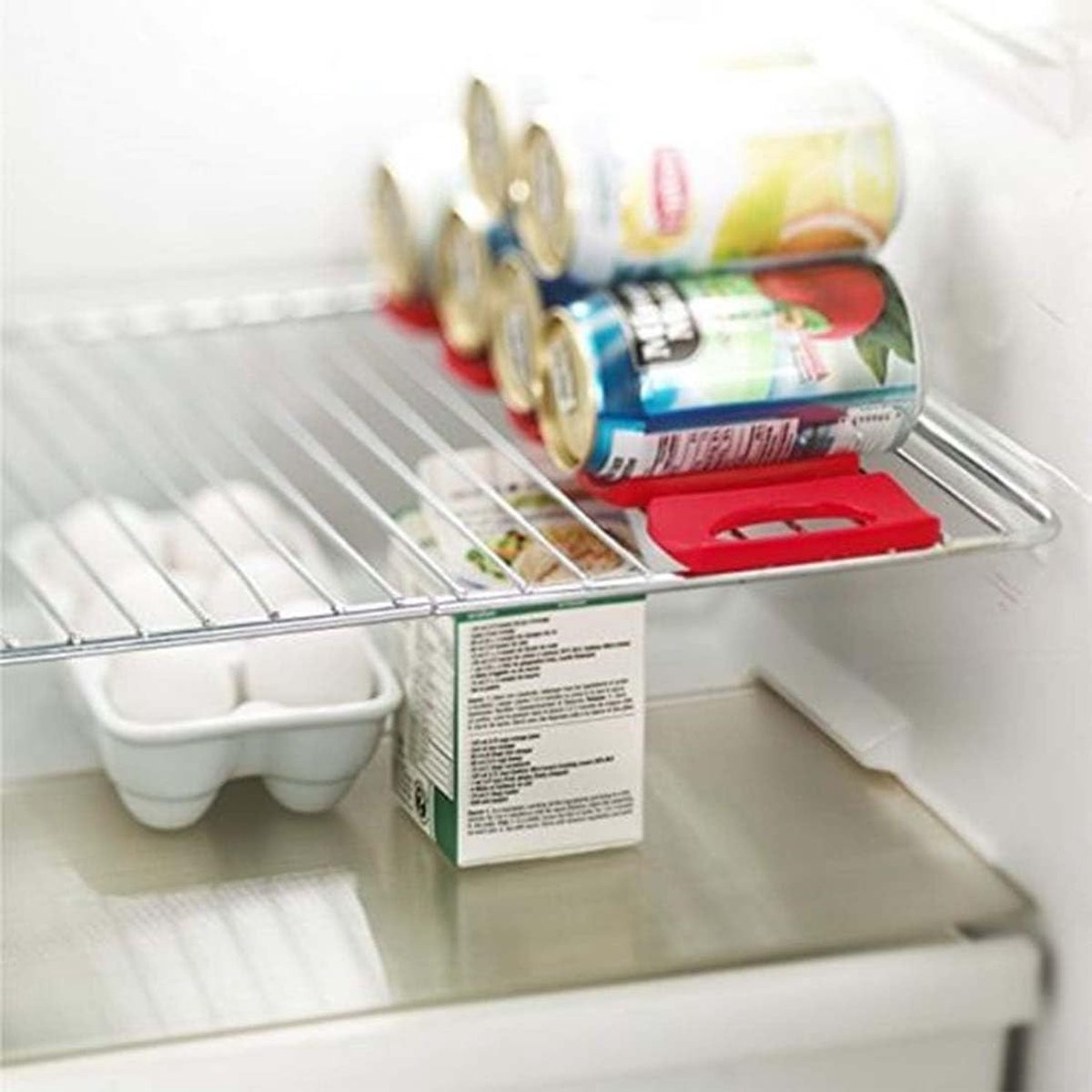 2 pieces - Bottle rack - Beverage bottle rack - Refrigerator bottle holder - Wine rack - silicone refrigerator bottle holder - refrigerator cup holder - easy to stack refrigerator bottle holder - for kitchen fridge, countertop, pantry - 30.6*9.5 cm - blac