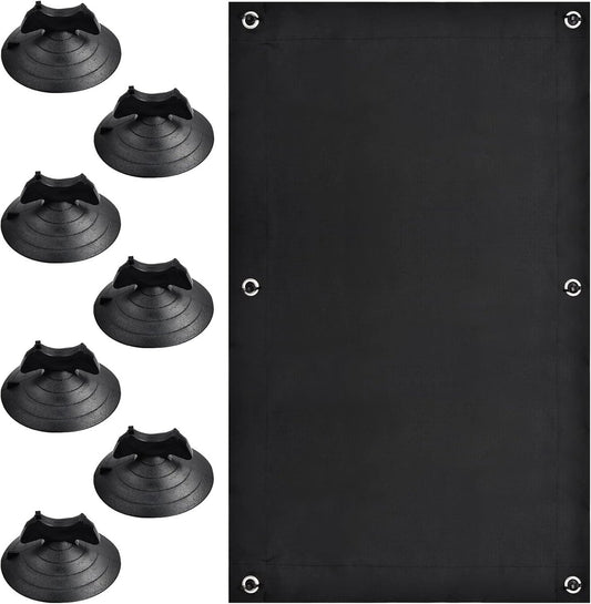 Blackout roller blind - No drilling required - 96 x 100 cm - Portable blackout curtain for windows - with 7 suction cups - Thermal insulation, Sun protection, Roller blind for skylight, Bedroom, Garden, Car - Black