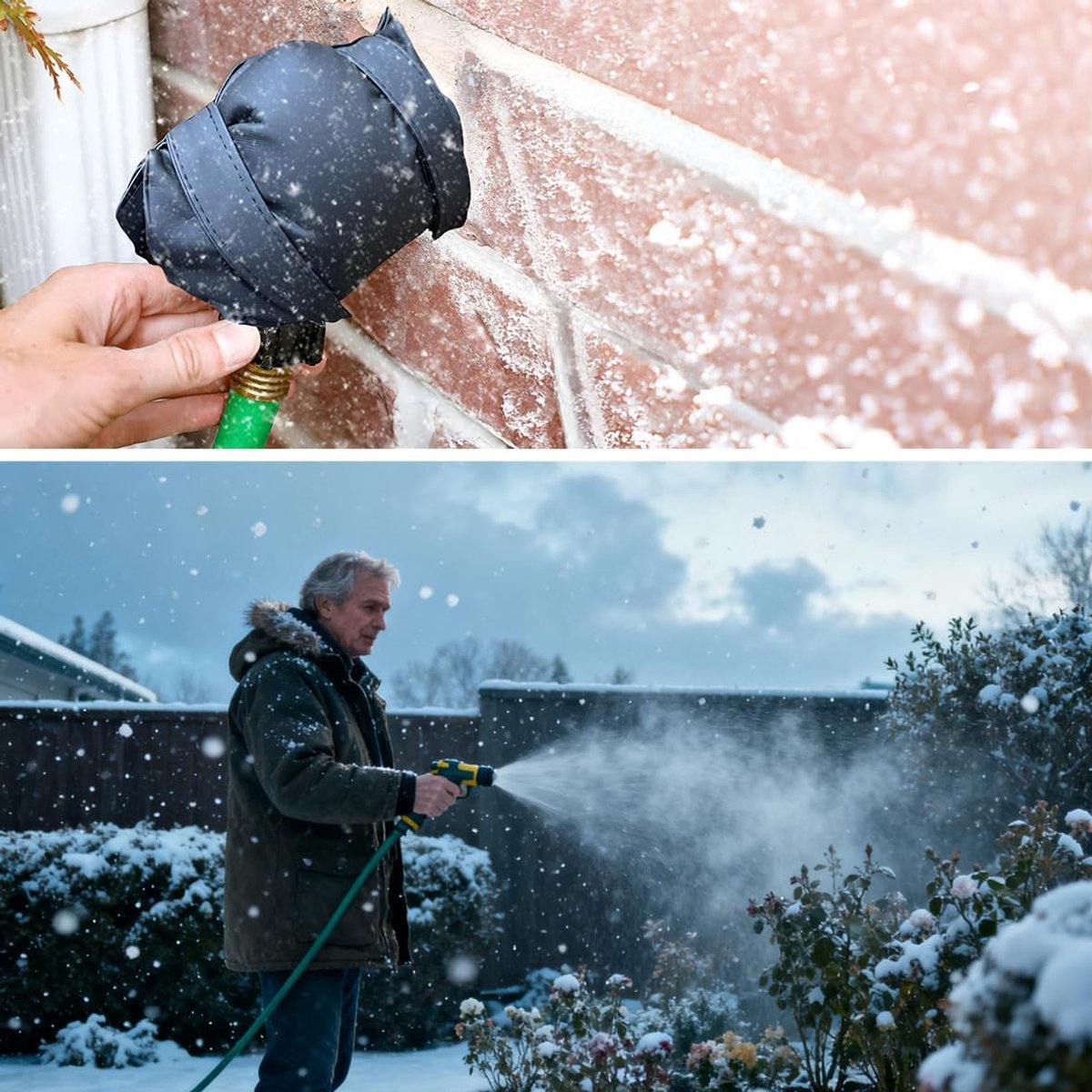 2 Pieces Frost Protection Cover - Tap Freeze Cover - Frost-Free Outdoor Tap Protection Cover - Outdoor Tap Covers - Frost Protection - Outdoor Tap Cover - Frost Protection Facade Tap - Frost Cover - Anti-frost - Waterproof Reusable - Black