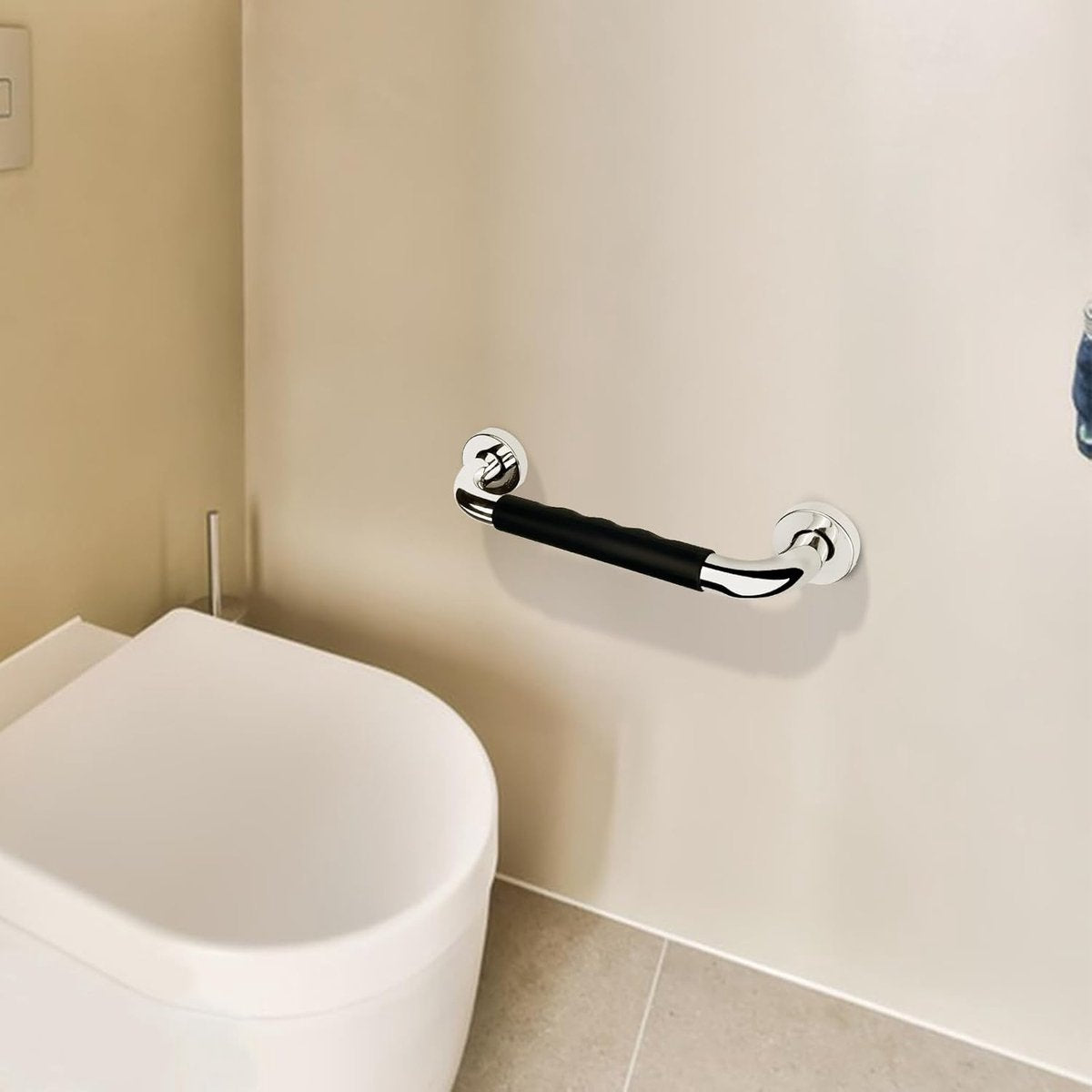 2 Pieces Toilet Grab Bars - 30 cm - Wall Grab Bar - Non-Slip Bathroom Grab Bars - Shower Grab Bars - Non-Slip Grab Bar - Toilet Grab Bar - Bathroom Grab Bars - Extra Grip - Stainless Steel Grab Bar for Shower - Shower Grab Bar - for the Elderly/Disabled/C