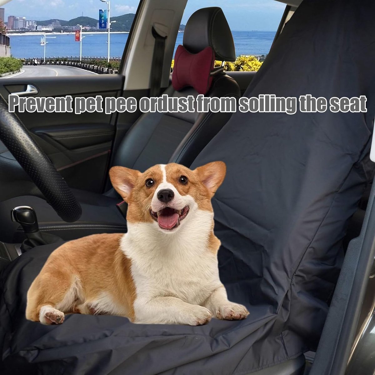 2 pieces - Car seat covers - Seat cover - Universal truck seat cover - Universal car seat covers - Waterproof - Front seat cover - dust cover - with storage bag - 138*56 cm - black