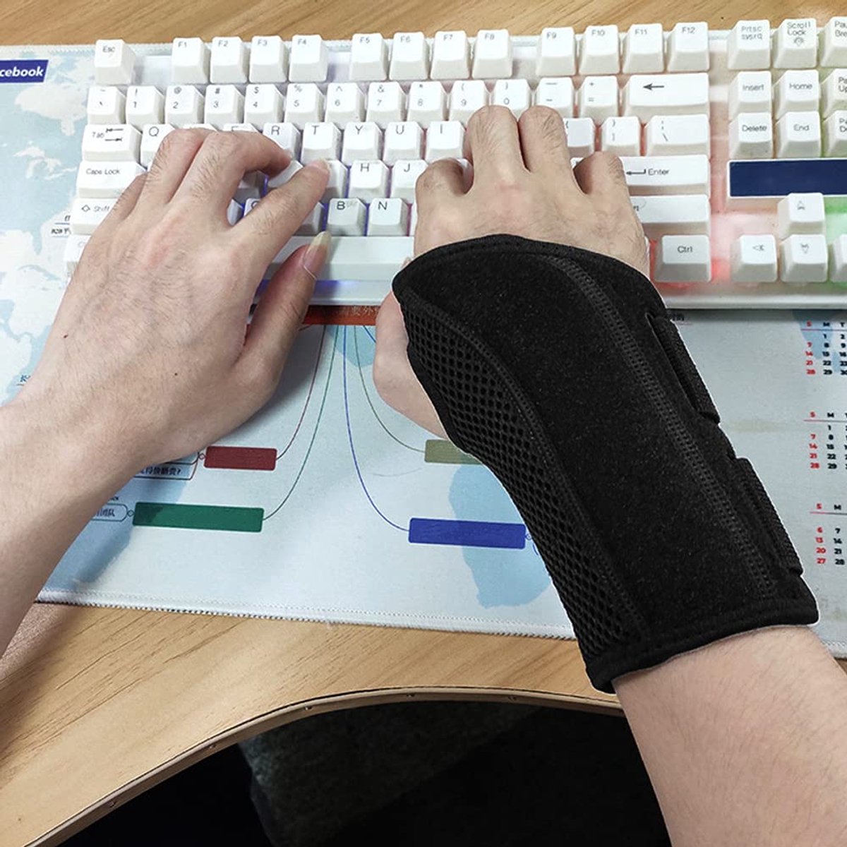 1 Pair Wrist Brace - Night Sleep Wrist Brace - Wrist Bandage - Wrist Reinforcer - Applicable wrist circumference less than 22 cm - Wrist Protection - Adjustable - cushioned support for pain relief in the carpal tunnel, tendinitis, and arthritis