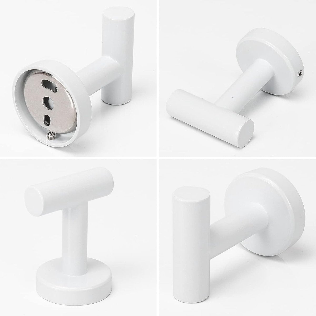 2 pieces - Towel hook - Hanging hooks - Hanging hooks - Bathroom towel hooks - Key hook - Clothes hook - Hat hook - Wall hooks - stainless steel hook - with screws - for bathroom, kitchen, garage, home, hotel, office - 5.5*6 cm - white