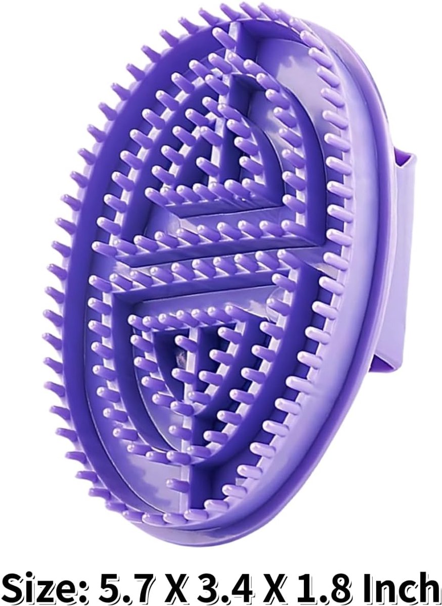 pieces - Massage Brush - Meridian Pressure Brush - Dry Brushing - Essential Oil Brush - Bath Brush - Body Scrub Bath Body Brush - SPA Massager - for Meridian Scalp Full Body Relaxation Massage, relieves muscle tension - Purple