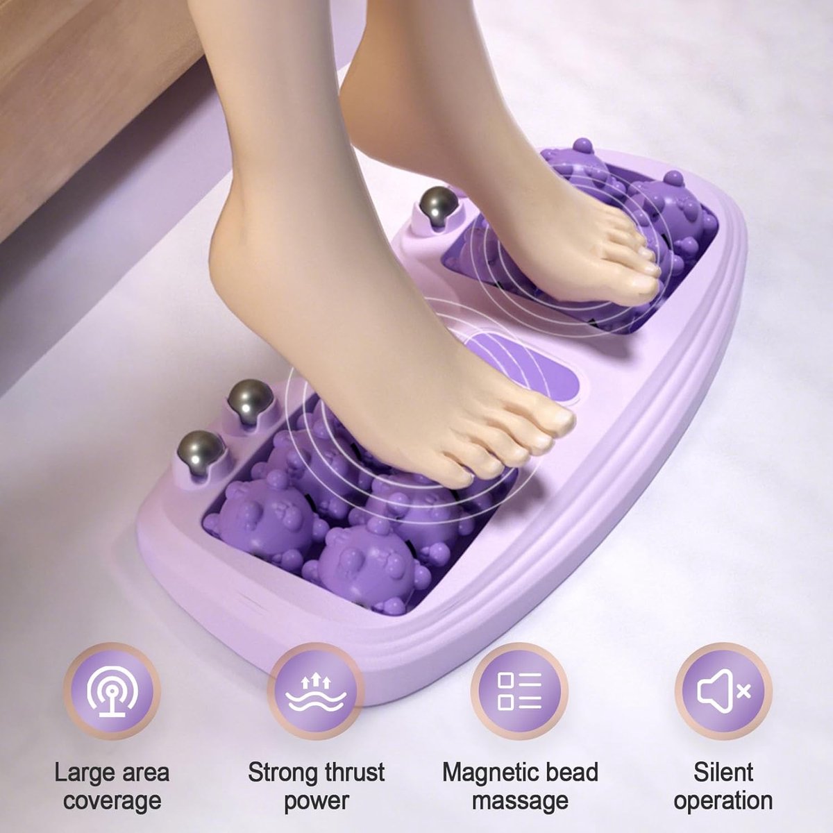 Foot massage device - Foot massage roller - Portable double foot massager roller - Massage ball - Foot massage - double foot massager roller for relieving plantar fasciitis pain and improving circulation, portable foot massager tool