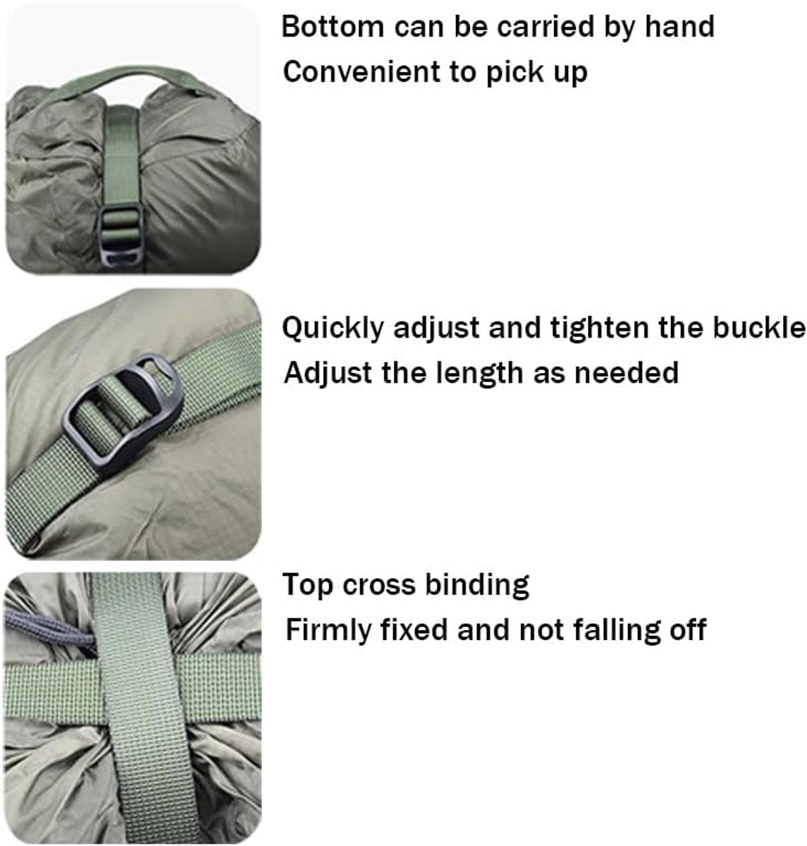 Compression bag - Sleeping bag compression bag - Sleeping bag storage bag - Storage bag - Backpacking storage bags - Portable sleeping bag storage bag - Lightweight backpack bag - Camping storage bag - for travel, camping and outdoor backpacking - Green -
