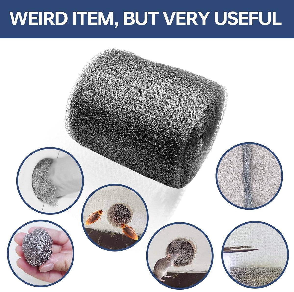 Stainless Steel Rodent Net - Pest Protection - 1 piece - 12.7 cm wide - 600 cm long