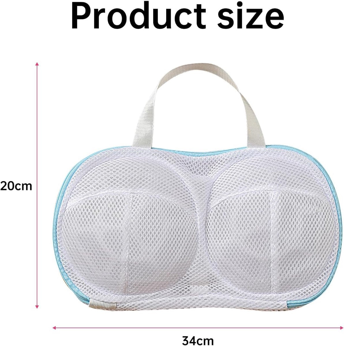 3 pieces - 20*34 cm - bra laundry bag - laundry bag - with plastic backing - mesh laundry bag - reusable - underwear laundry net for women - bra protector for washing machine - with zipper - for washing machine - household items - clothing protection - bl