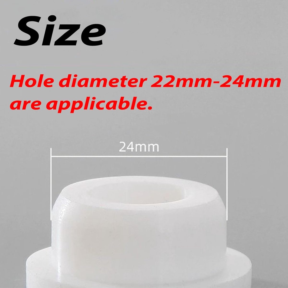 Washbasin Overflow Ring - 4 Pieces - Overflow Rings - Bathroom Overflow Ring - Sink Overflow - Drain Plug - Overflow Cover for Washbasin - Sink Overflow Ring - Round Hole Cover - Overflow Cover - For Sink, Washbasin and Kitchen