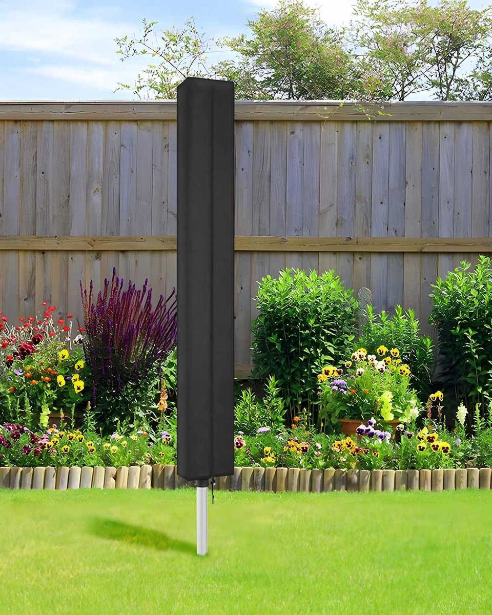 Dryer Cover - 2 Pieces - Rotating Clothesline Cover Waterproof Fabric - 165x16x16 cm - Universal Dryer Cover - Protective Cover - Heavy Duty Rotating Clothesline Cover with Zipper - Protective Weatherproof Parasol Cover for Garden Dryer and Drying Rack