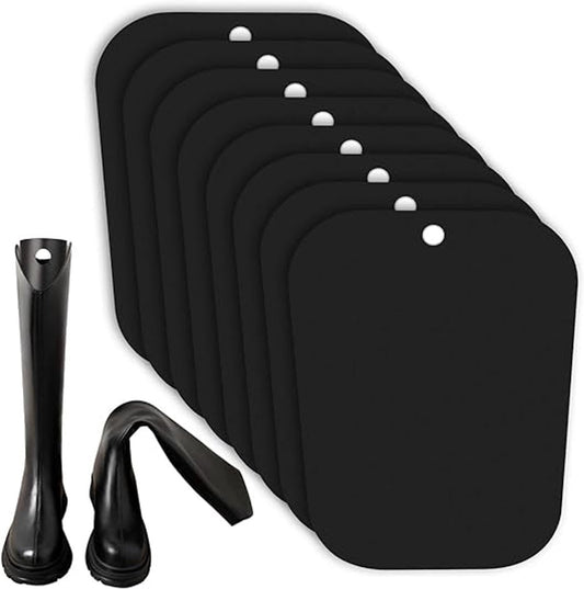 8 pieces - Boot trees - Boot Shapers - Boot filler - Boot stretcher - Stretcher - plastic boot trees for women - high boot supports - boot supports - reusable inserts - shoe care accessory - 35*28 cm - black