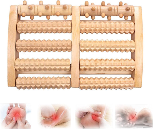 Foot Massager - Wooden Foot Massager - Foot Massager - Foot Massager Roller - Pain and Plantar Fasciitis, Massage Tools for Women and Men