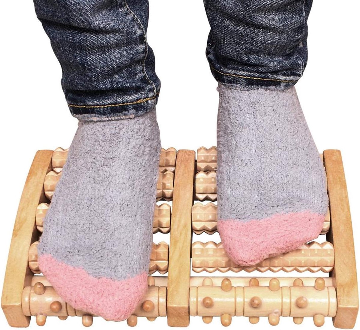 Foot Massager - Wooden Foot Massager - Foot Massager - Foot Massager Roller - Pain and Plantar Fasciitis, Massage Tools for Women and Men