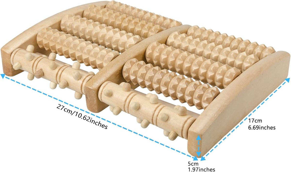 Foot Massager - Wooden Foot Massager - Foot Massager - Foot Massager Roller - Pain and Plantar Fasciitis, Massage Tools for Women and Men