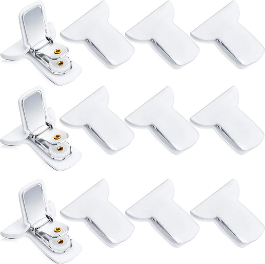 12 pieces - Duvet clips - Quilted duvet clips - with foam and metal - Duvet clamps - Duvet pegs - Clamps - Clips - Sturdy duvet clips - Bedding accessories - for duvets, blankets and sheets - white
