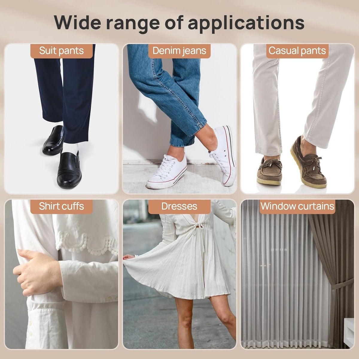 Iron-on tape - 10 m*2.5 cm - Hemming tape - Hemming tape for trousers - Curtain tape - pleating tape - iron-on hem tape - self-adhesive tape without sewing - for hemming - washable repair tape - for jeans, suit trousers, waistband - blue