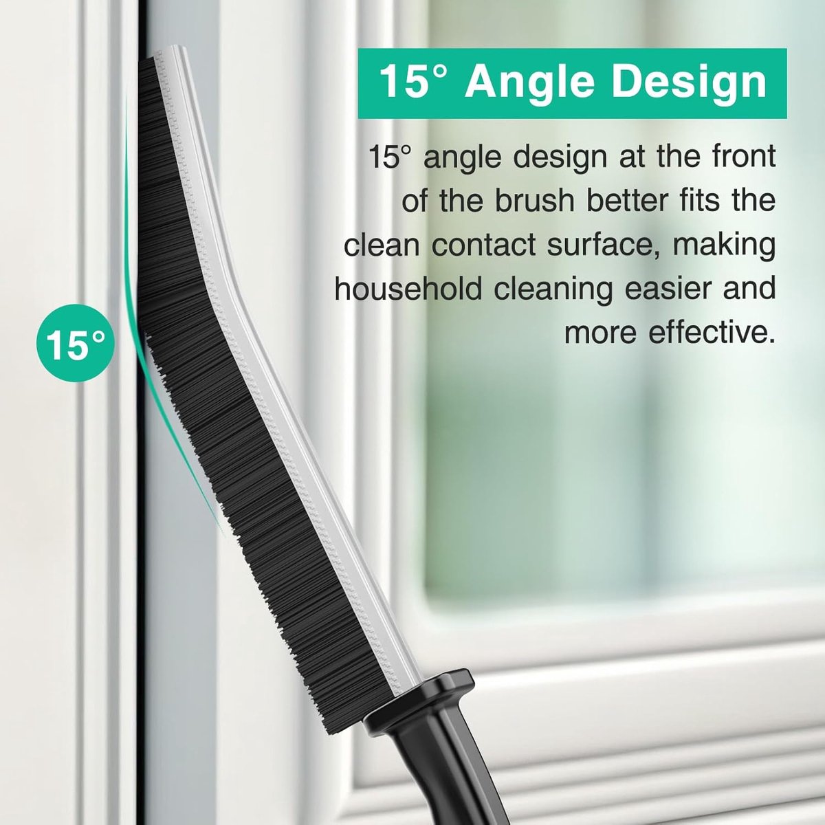 3 Pieces Crevice Brushes - Gap Brush - Narrow Cleaning Brush - Long Handle - Bathroom Cleaning Brush - Stiff Brush with Bristles - Long Handle - Gap Cleaner - For Window Openings, Bathroom, Toilet, Kitchen - Grout Brush