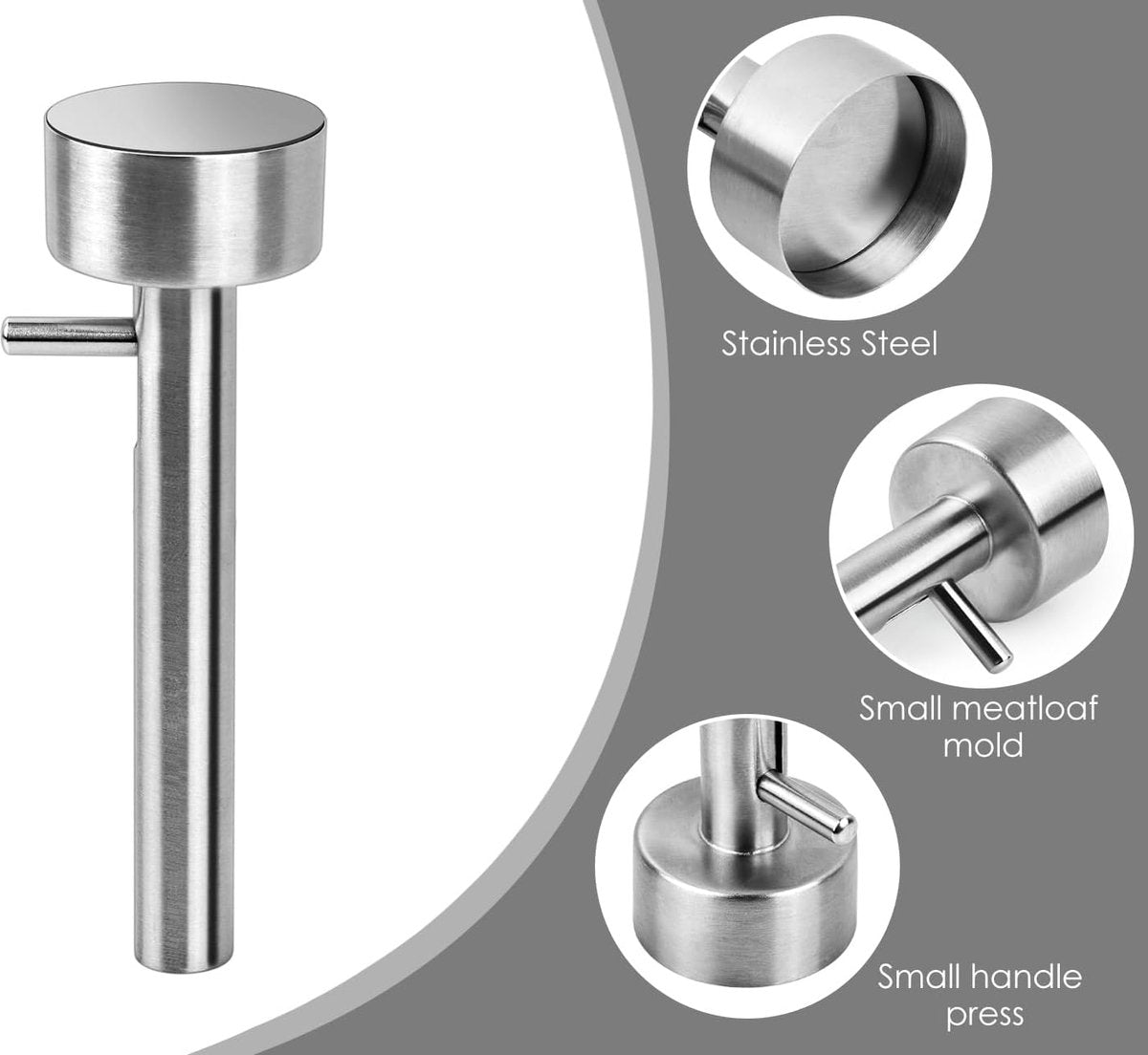 Falafel Scoop - Falafel Portioning Device - Falafel Make - Burger Maker - Meatball Scoop - Stainless Steel Falafel Scoop - Kitchen Utensils - Non-stick Mold - for falafel balls, meatballs - 4.2*13.5 cm - Silver