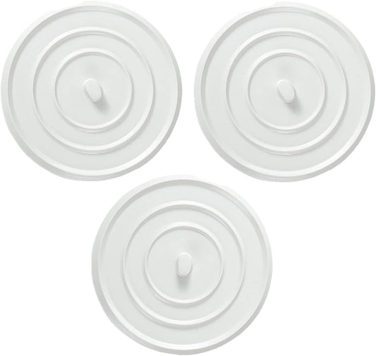 Pieces Silicone Bathtub Drain Stopper - Drain Plug - Universal Bath Stopper - Sink Plug - Bath Plug - Drain Stopper for Bath and Washbasin - Sink Stopper - Drain Plugs - Washbasin Bath Plug - for kitchens, bathrooms, laundries - White