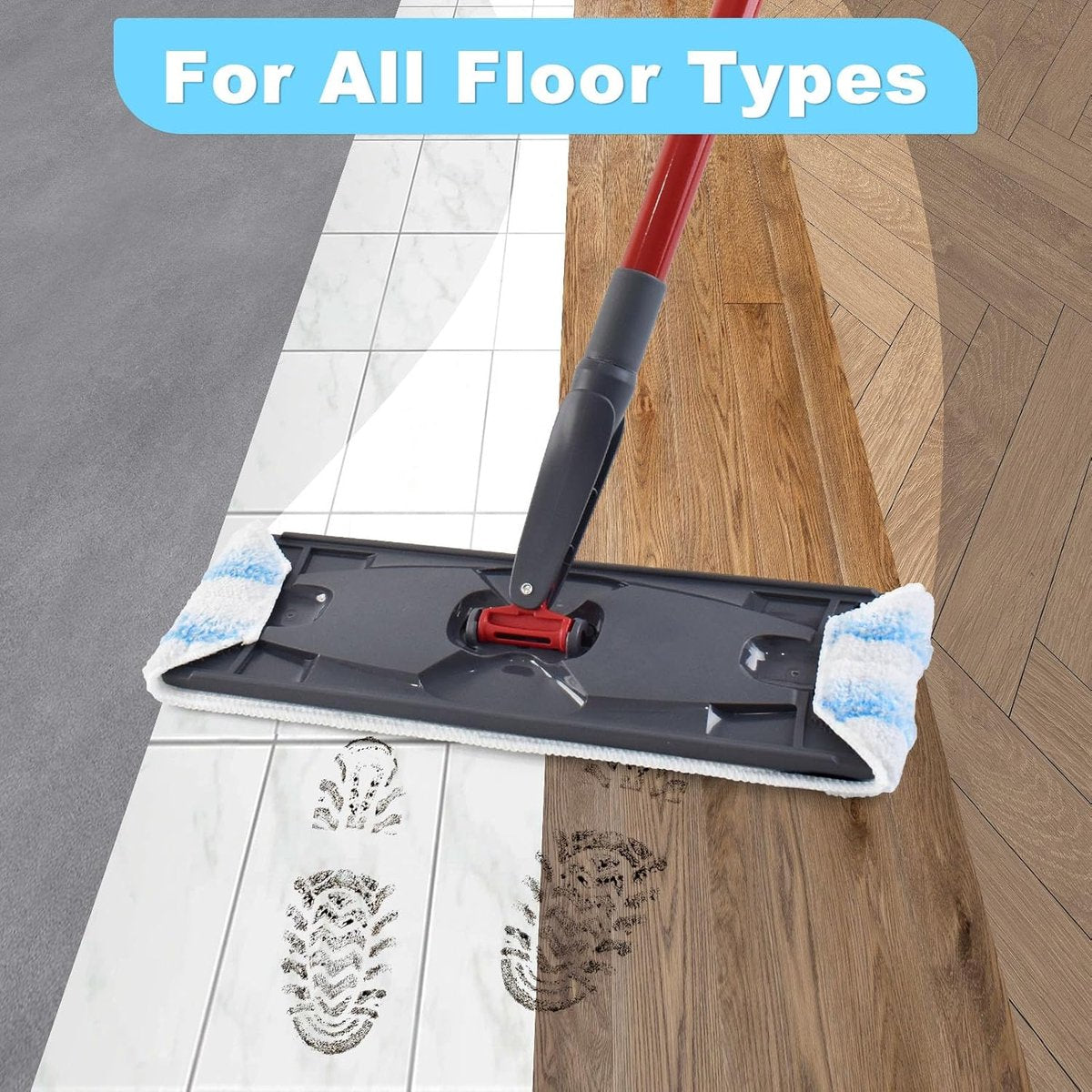 3 pack - Suitable for Vileda H2Pro Flatmop Replacement - Suitable for OCedar H2pro flatmop - For hard floors - mop head replacement - replacement microfiber mop heads - Machine washable - Reusable pad replacement - for deep cleaning