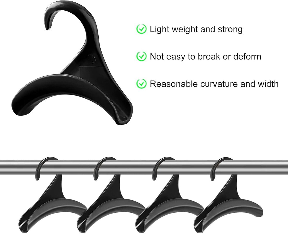 10 pieces - Bag hanger - Bag Hooks - handbag hanger hooks - bag hangers - handbag hangers - clothes hanger - closet bag hangers - for handbags, clothes racks, wallets, wardrobe, handbags, scarves and ties - 10*10*3cm - black