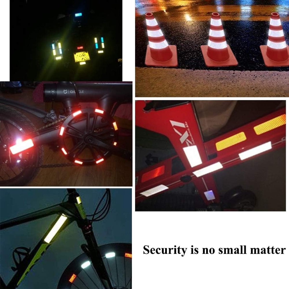 Reflective Tape - Reflection Tape - R2 rolls 5cm × 3 Meters - Self-Adhesive - Reflective Tape - Reflective Tape Self-Adhesive Sticker High Visibility - For Vehicles Cars Trailers Bicycles Helmets - White & Red