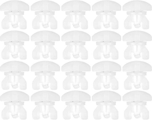 20 pieces - Curtain Rail Plugs - plastic curtain rail plugs - curtain locks - sliding rails - accessories for replacing curtains - curtain rail end lock - curtain stoppers for rail systems - 17*17*17 mm - white