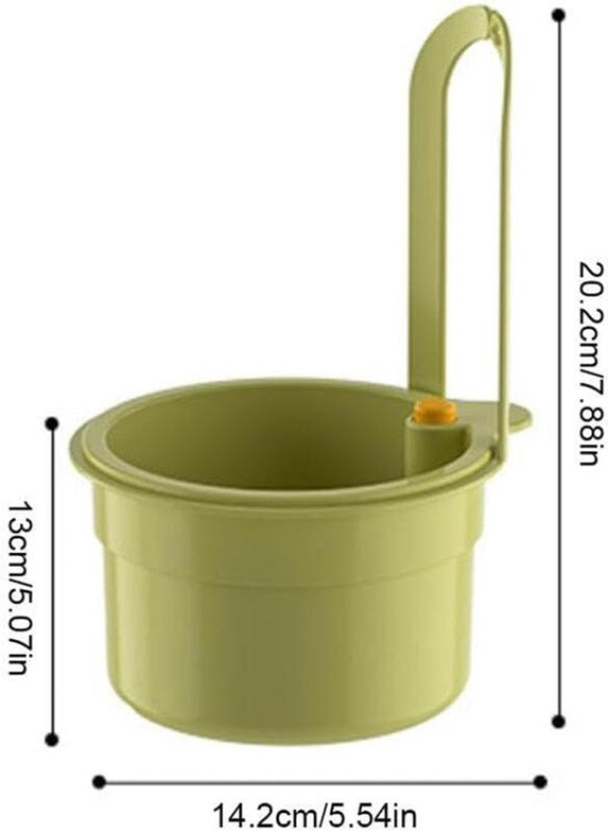 Drain Basket - Drain Filter - Sink Storage Holder - Faucet Hanging Strainer - Sink Drain Basket - Sink Strainer Basket - Sink Food Waste Collection Bin - Sink Trash Can - Plastic Kitchen Sink Strainer - Food Fruit Vegetable Drying Rack - Green