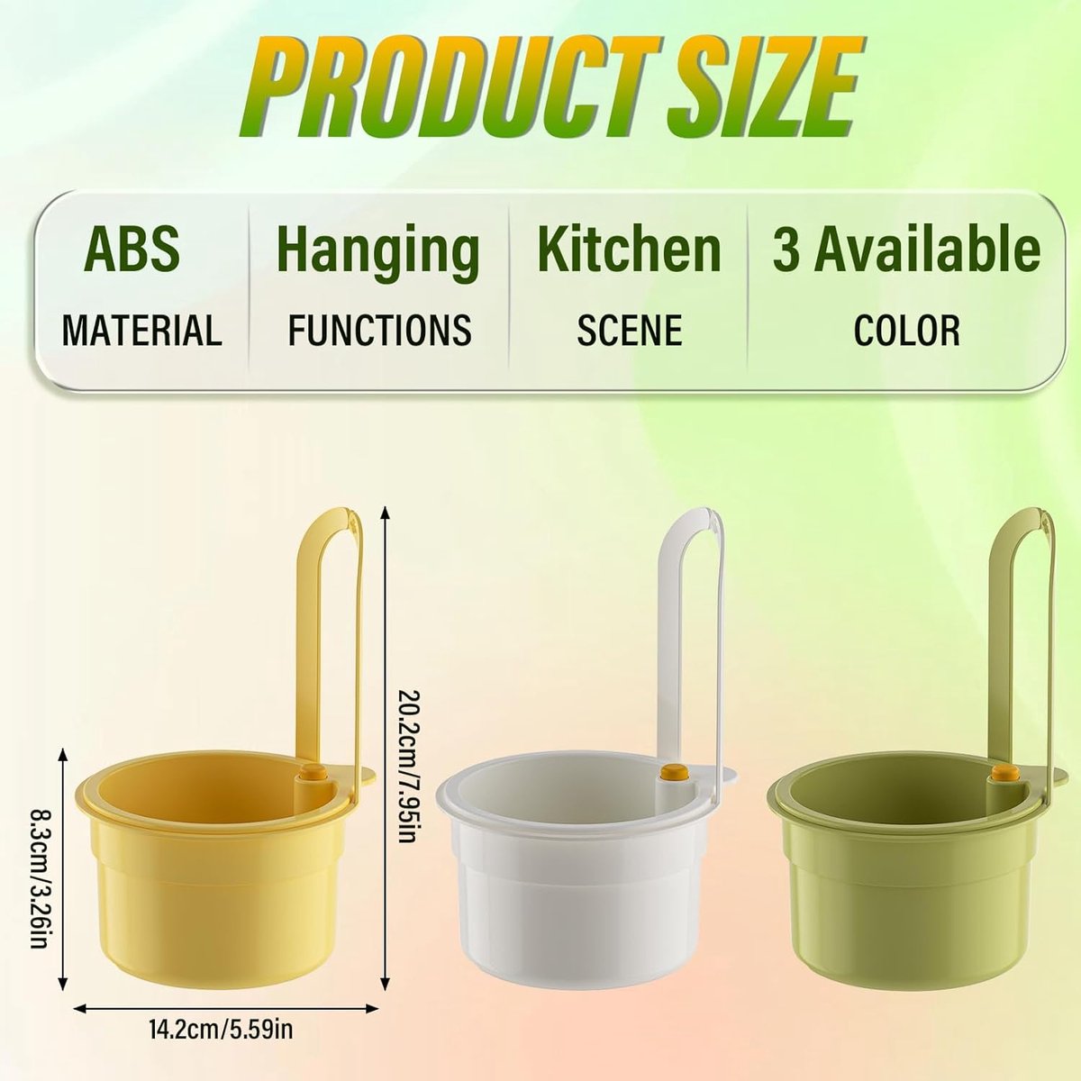 Drain Basket - Drain Filter - Sink Storage Holder - Faucet Hanging Strainer - Sink Drain Basket - Sink Strainer Basket - Sink Food Waste Collection Bin - Sink Trash Can - Plastic Kitchen Sink Strainer - Food Fruit Vegetable Drying Rack - Yellow