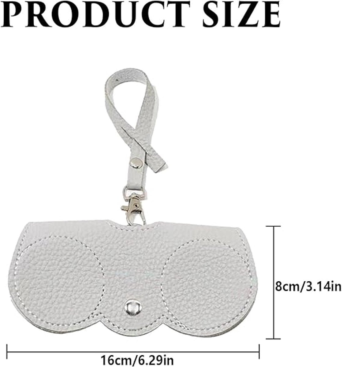 pieces - leather sunglasses bag - soft leather glasses case - portable glasses case - fashionable glasses case - ultra-thin anti-scratch case - travel glasses protective case - sunglasses organizer with snap closure, wrist strap - for women and men