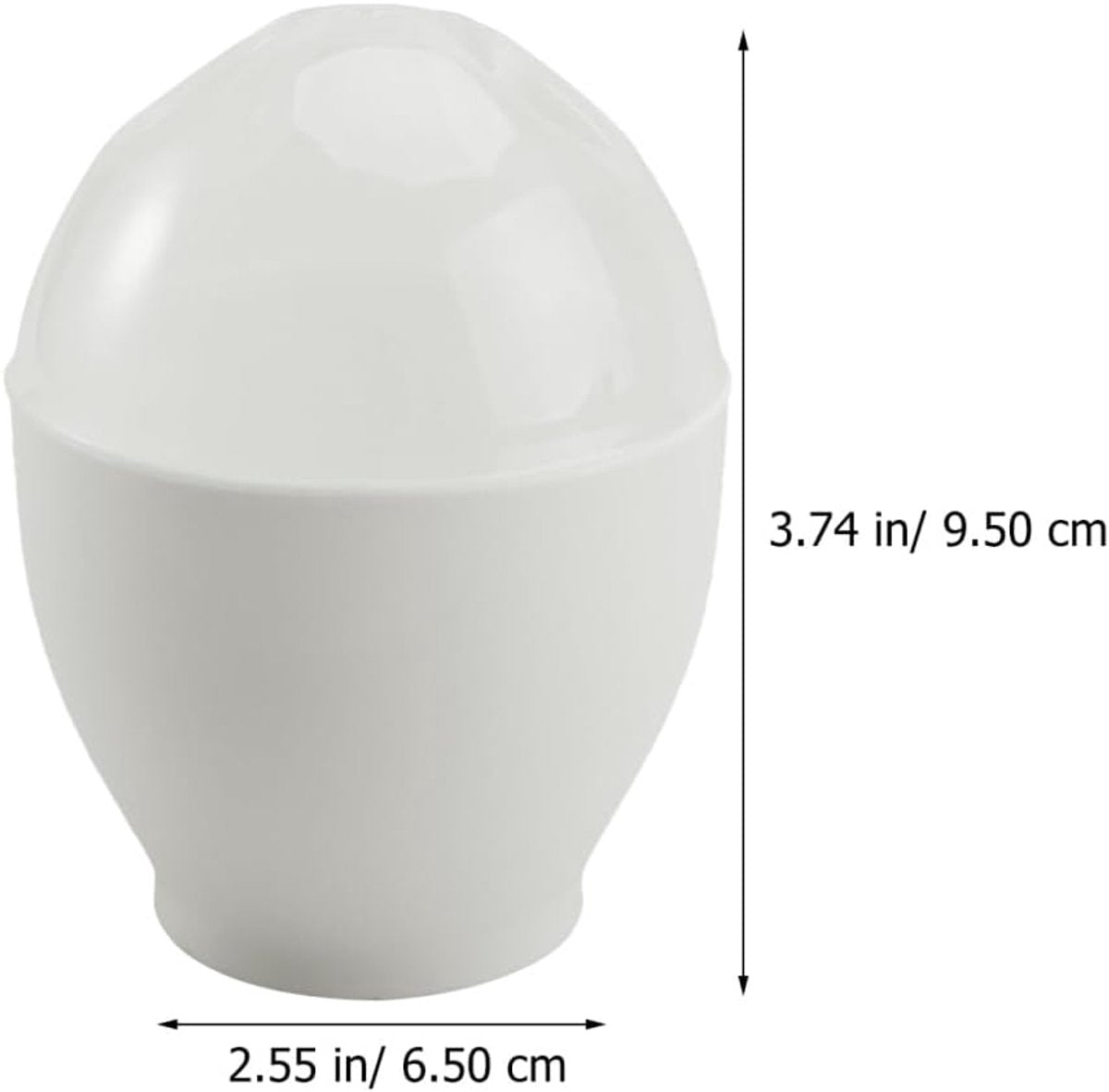 2 pieces - microwave egg cooker - egg cooker - making non-stick eggs and scrambled eggs - for instant breakfast - PP plastic steam cups - 6.5 x 9.5 cm - kitchen utensils - non-stick coating - for home kitchen - white