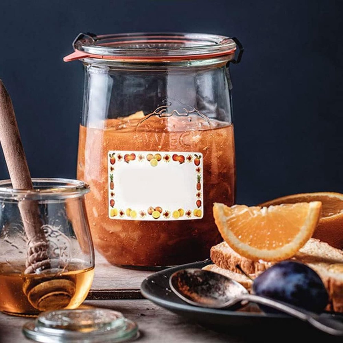 250 pieces - 5*3 cm - Label - sticker - Jam labels for jars - food freezer labels - self-adhesive jam jar labels - decorative removable sticky jam jars - labels - for kitchen food, bottles, jam, containers