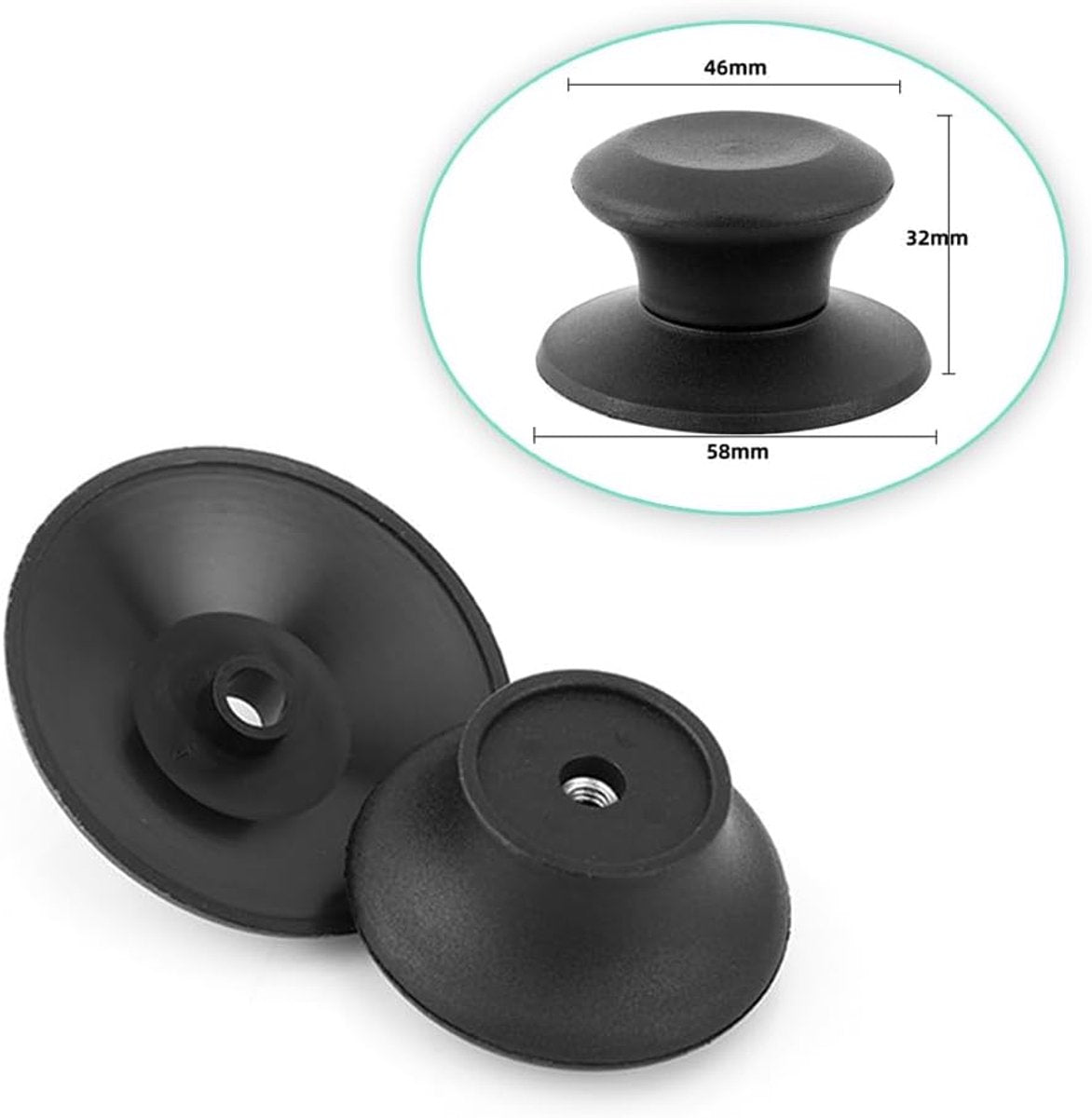 4 pieces - Pan lid knob - Lid knobs - Aperture 6-10 mm - Pot Lid Knob - Lid Handle - Lid Knob - Anti-burn knob - Replacement Handles - universal replacement lid knobs for pans - handle for kitchen cookware