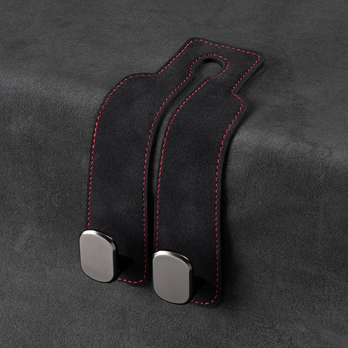 pieces - 17*4.5*8.5 cm - car headrest hooks - multifunctional leather car seat organizer - hook for the car backrest - car interior accessories - for bags, wallets, umbrellas - black