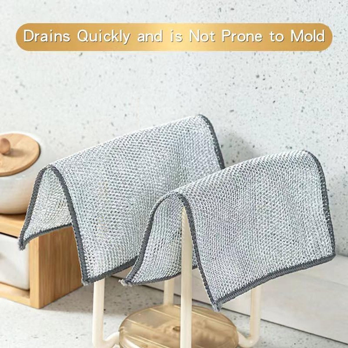 Multifunctional wire dishcloths (5 pieces) - Wire dishcloths - wire dishcloth - multifunctional anti-scratch dishcloths - Dishcloth - reusable anti-scratch - double-layer washable cleaning cloth - Window cloths - 20*20 cm