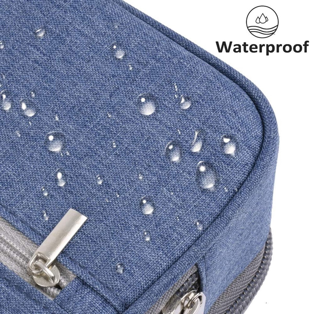 Large Pencil Case - Pencil Bag for Children and Adults - Large Case - Pencil Case - Storage Box - Desk Organizer - School Pencil Case - Multifunctional Pen Bag - Pencil Case - Pen Pocket - High Volume - for Boys and Girls - Blue