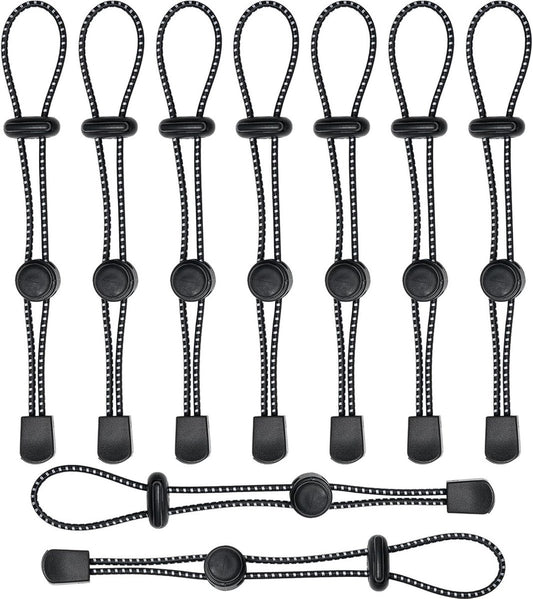 Backpack - trekking pole holders - straps - elastic cord - hiking cord - pole attachment buckle - adjustable trekking poles - for camping, hiking, mountaineering, tactical bag accessories - 10 pieces