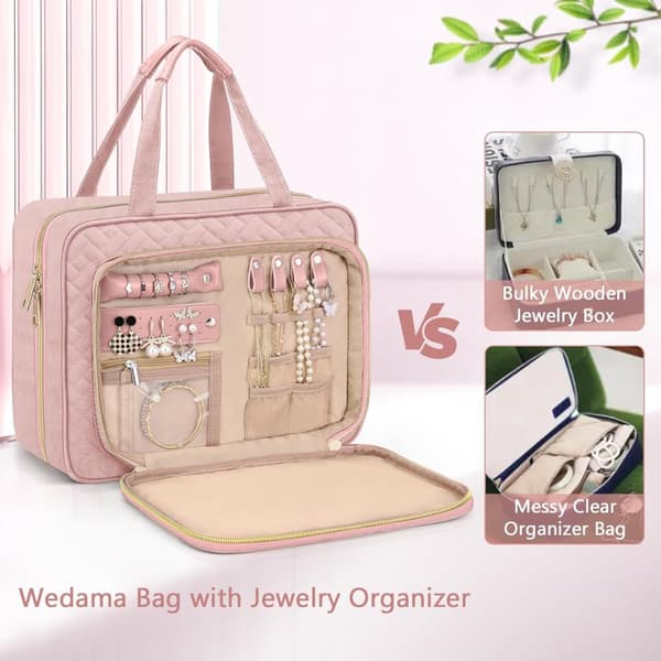 Pink Hanging Travel Toiletry Bag Large Makeup Bag