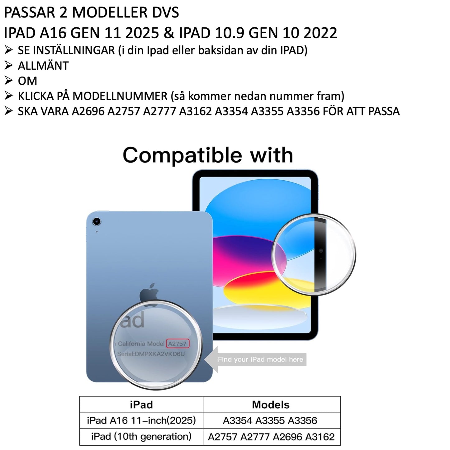 iPad (A16) Gen 11 2025 Tempered Glass Screen Protector 9H Transparent 2-Pack