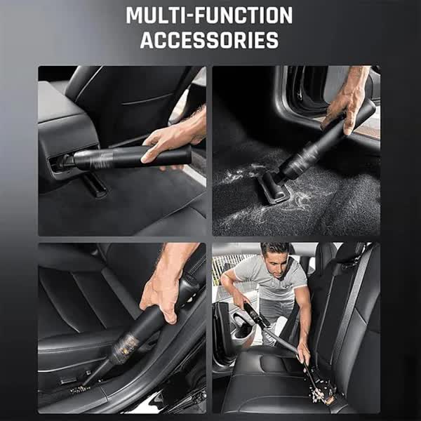Cordless Car Vacuum Cleaner 4-in-1 High Power 19000Pa Handheld Portable Black Mini Vacuum