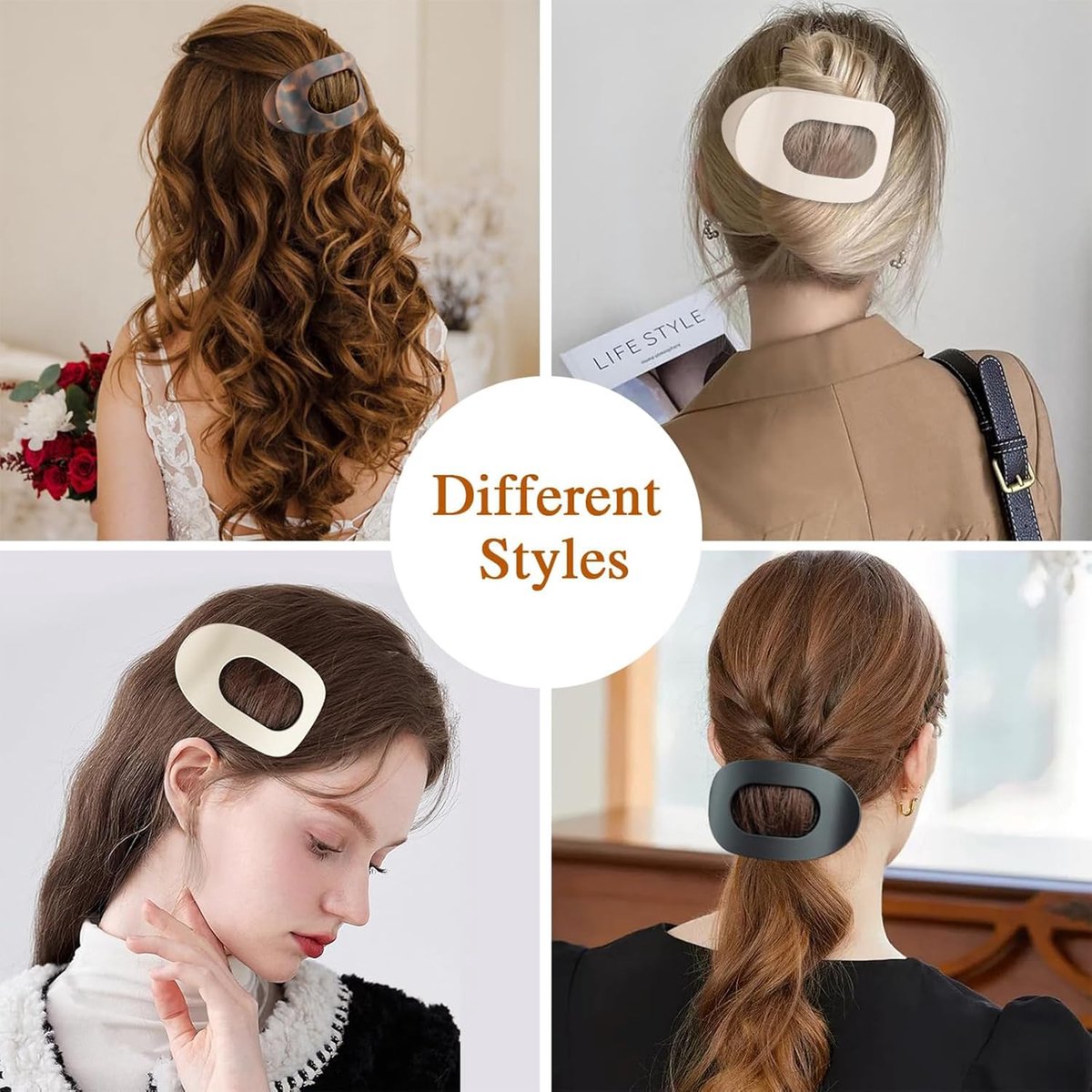 Hair elastic - 4 pieces - Hair accessories - 4 colors -