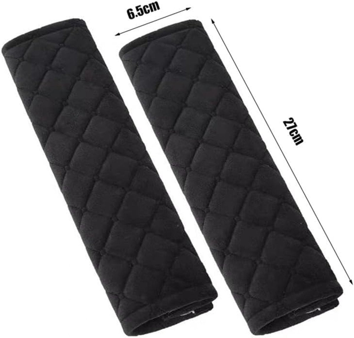 Seat Belt Covers - 4 Pieces - Seat Belt Cushion - Seat Belt Protector - Seat Belt Cover - Shoulder Covers - Car Seat Belt Cover - Shoulder Cover - Car Seat Belt Protector - Universal - Black + Gray - 27cm