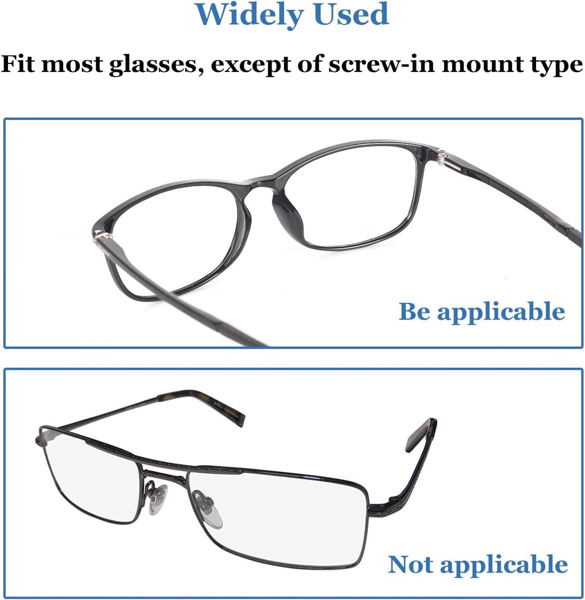 Nose Pads for Glasses - 20 Pairs - Nose Pads for Glasses with Air Chamber - Glasses Cushions - Silicone - Transparent - Anti-slip - Self-adhesive - Suitable for sunglasses, reading glasses, sports glasses