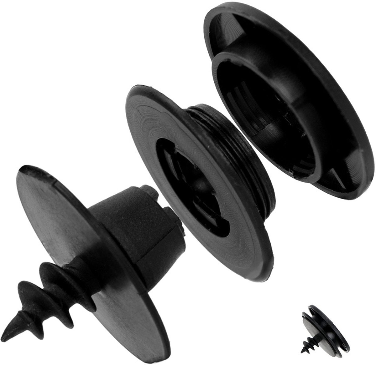 Car Floor Mat Fastening Clips - Pack of 10 - For Attaching Car Anti-Slip Mats - Car Mat Fastening Buckles - Black - Plastic - Universal - 3.55*2 cm - Suitable for Most Car Floor Mats