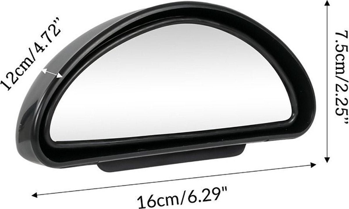 2 pieces (right and left) - Rearview mirror - Banana mirror - Exterior mirrors - Adjustable blind spot mirror - Car mirrors - 16cm - universal - 360 ° - Car/caravan accessories