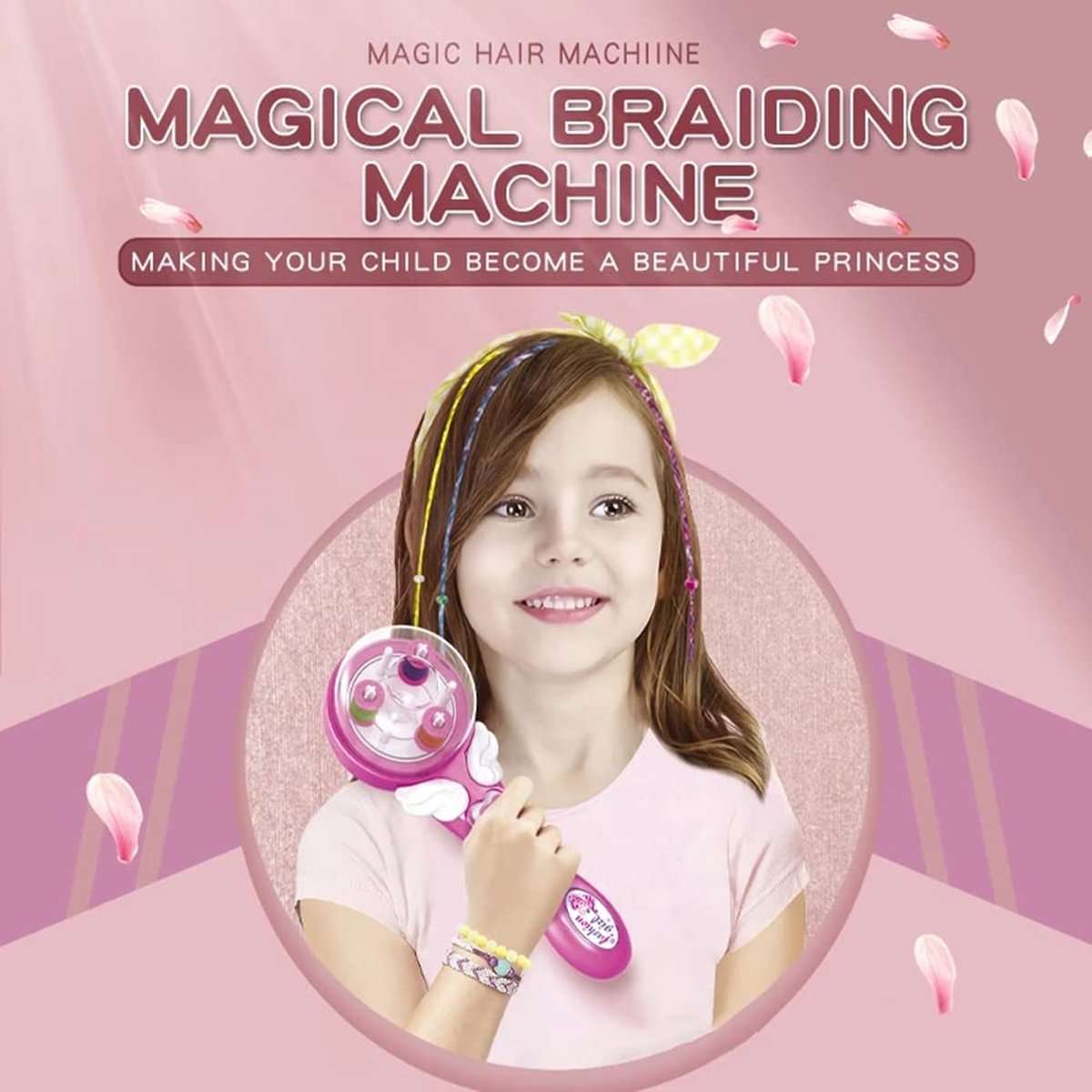 Allecto Premium - Automatic Hair Braiding Machine with Electric Styling Tools Professional Hair Twister Set for Kids Hairstyling Toys