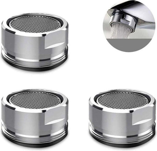 Faucet aerator - 5 pieces - Including sealing rings - Suitable for kitchen and bathroom - Faucet head aerator - Faucet filter - Faucet attachment - Water-saving faucet head - M24 aerator - Brass thickened faucet spout
