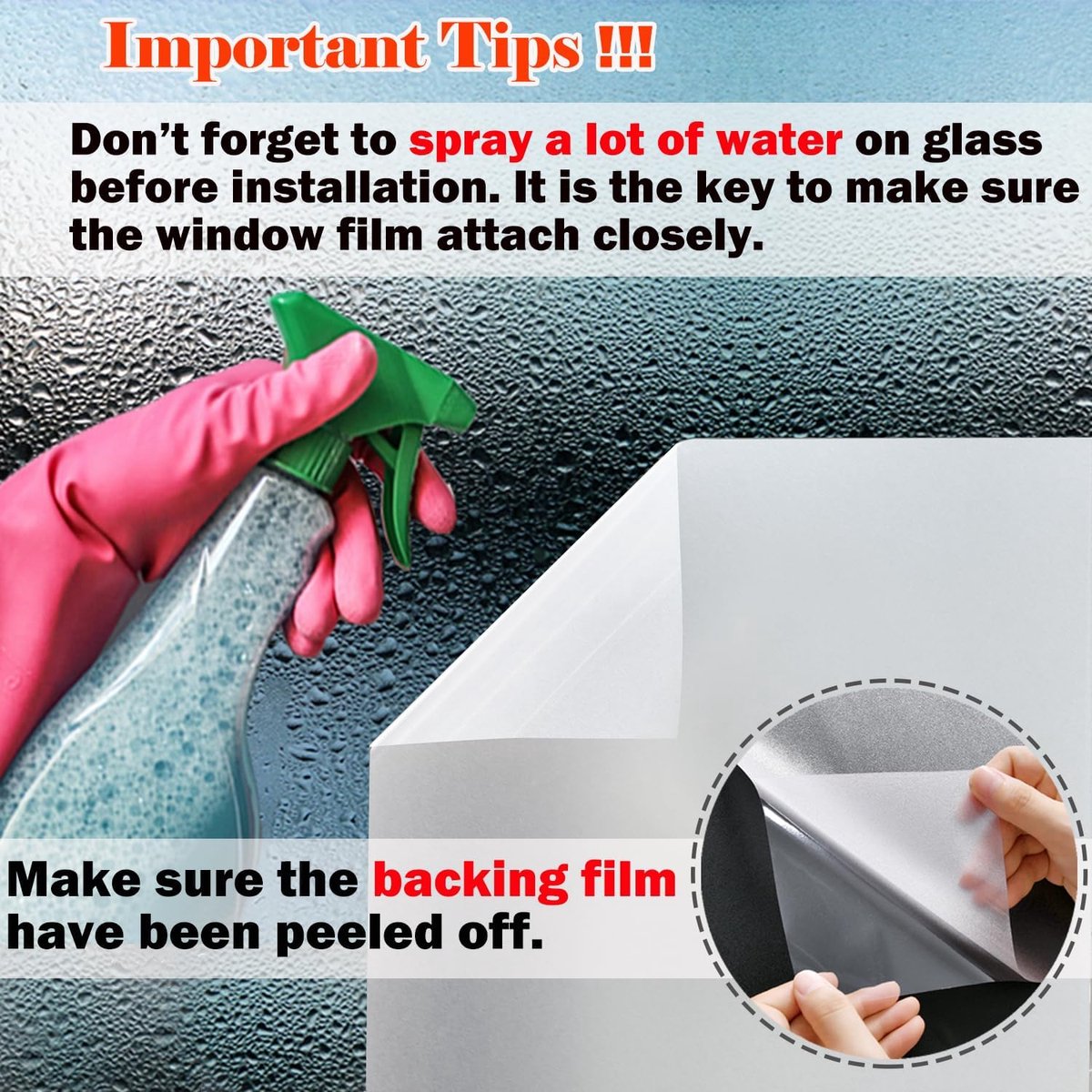 Window film - 45 x 200cm - PVC - translucent matt - Anti-glare - Static - No glue - for bathroom home office