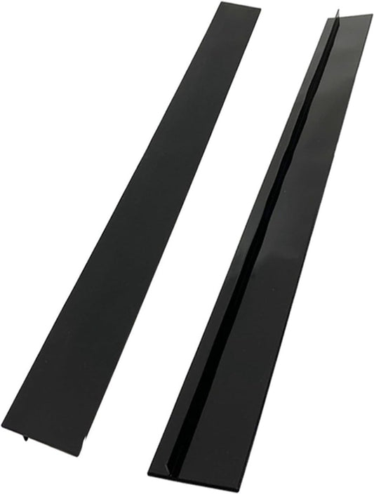 Stove Sealing Strip - 2 Pieces - 63cm - Black - Kitchen Sealing Strip - Gap Fillers in Stoves and Countertops - Sanitary Tape - For Gas Stoves, Hobs and Countertops - Easy to Clean - Heat Resistant - Silicone