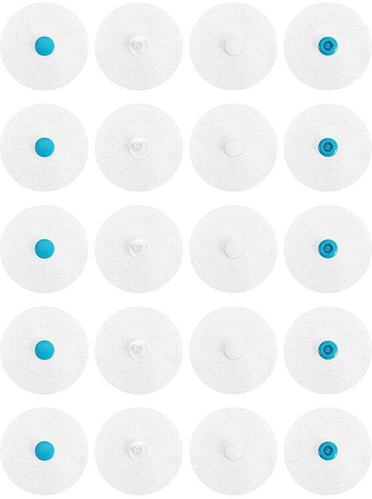 Bedding Snaps - 10 Pairs - Duvet Cover Snaps - Polyester - Plastic - Duvet Clips - Iron-On Duvet Fasteners to Hold Duvet - Duvet Clamps - Bed Sheet Tensioners - 60mm - White